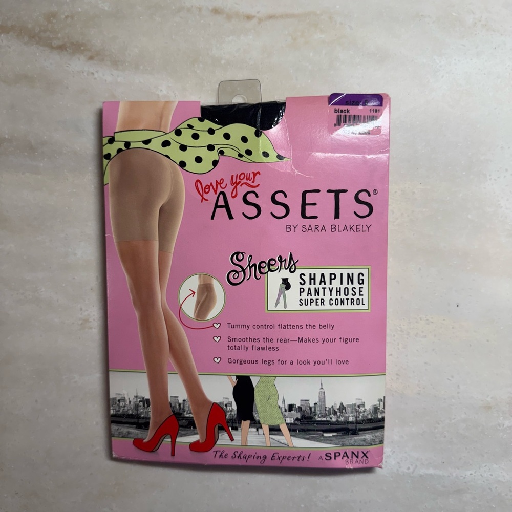 SPANX Sheer Shaping Pantyhose - Black Size 5